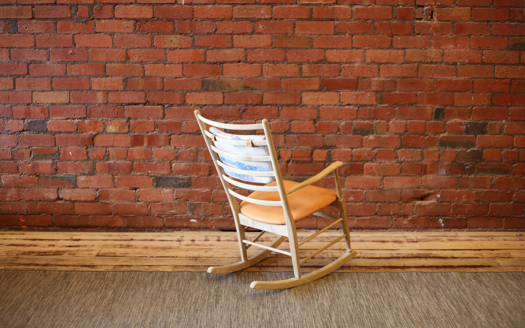 MODERNIST oak rocking chair